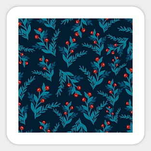 Blue Christmas Sticker